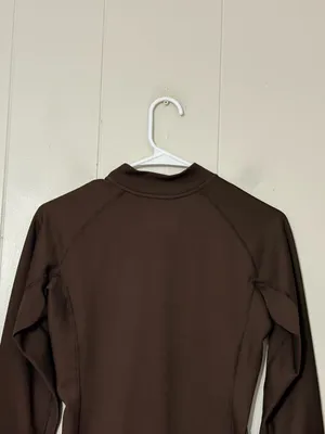 Patagonia Capilene Mock Neck Long Sleeve Base Layer Brown Women’s S thumbnail 9
