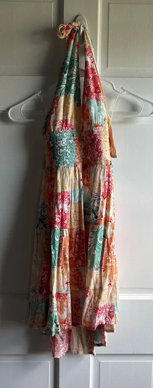 grey bandit halter mini dress thumbnail 1