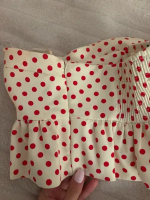 Zara cropped polka dot top  thumbnail 5