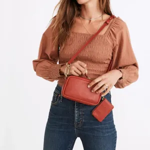 Madewell The Leather Carabiner Mini Crossbody Bag Pomegranate Seed Red thumbnail 5
