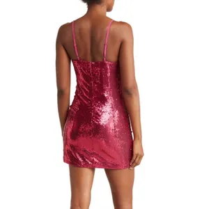 Torn by RONNY KOBO Lindsay Sequin Bow Mini Dress, Color Tulip Pink, Size M, NWT thumbnail 4