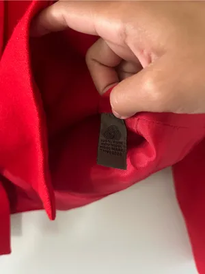 Vintage 90s Red 100% Wool Button Up Blazer Jacket 10 Preppy Quiet Luxury Office thumbnail 4