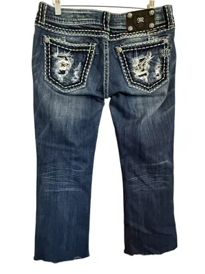 Miss Me Distressed Jeans Cut-Off Capri Cropped Denim Women’s Size 29 thumbnail 4