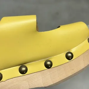 Free People Fiona Yellow Croc Buckle Stud Accent Wooden Cushioned Clogs 41 thumbnail 13