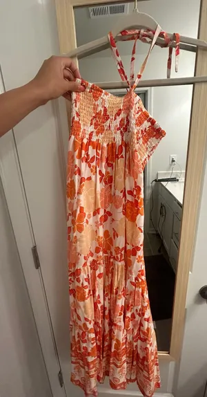 Floral dress Orange thumbnail 3