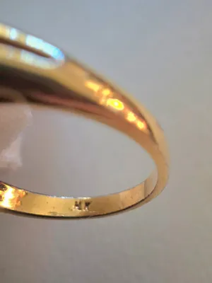Vintage 3 Ruby tone Stone 18k Overlay HK stamped Ring | 7.5 17.7mm Gold thumbnail 6