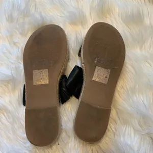 Aldo Women's Size 8 Espadrille Slide Sandals Double Strap Black Slip On Platform thumbnail 6