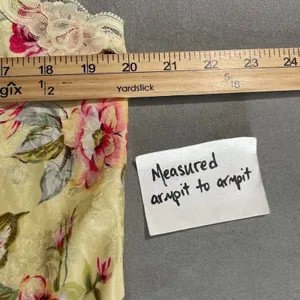 LA Intimates Lingerie Size Large Butter Floral Satin Coquette Lace Slip Romantic thumbnail 8