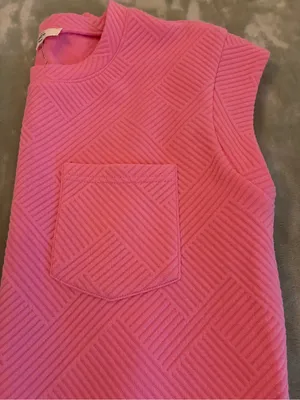 Women’s entro Brand Boutique Pink Textured Pocket Dress Size Small thumbnail 10