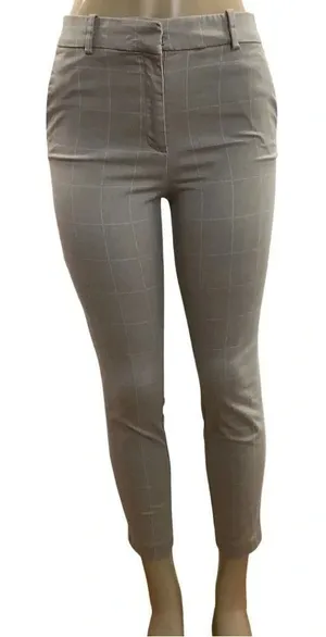 H & M Size 6 Flat Front With Elastic Band Crop Pants (Preowned) thumbnail 1