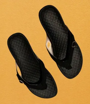 Black Flat Sandals Size 7 thumbnail 1