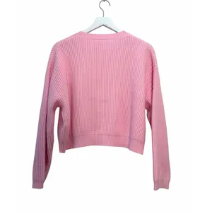Queen of Sparkles Merry & Bright Pink Cropped Sweater Size XS thumbnail 5
