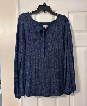 Blue Sweater Top thumbnail 1
