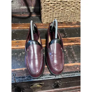 Etienne Aigner Oxblood Red Leather Loafers Dark Academia Vintage 90s Size 8 thumbnail 5