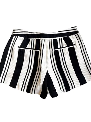 Like New Theory Blayne shorts Black White Stripe Size 2 thumbnail 11