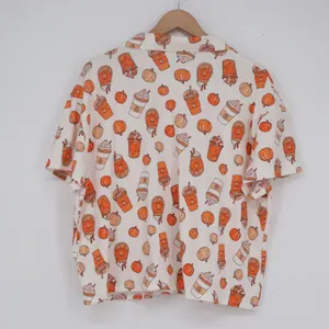 Way to Celebrate Fall Pumpkin Spice Latte Pajama Set Orange White Large 12-14 thumbnail 4