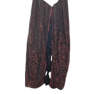 Gothic Medieval Renaissance Dress One Size Red Black Velvet Fantasy Costume Gown thumbnail 7
