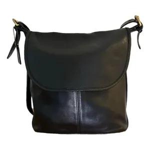 Vintage 90’s Coach Black Flap Leather‎ Bag Made In USA Y2K thumbnail 9