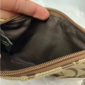 COACH Brown Signature Canvas Wristlet thumbnail 5