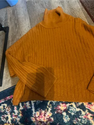 ASOS Women’s Ribbed Turtleneck Sweater - Rust thumbnail 5