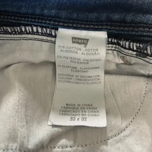 Levis Demi Curve Classic Rise Skinny Jeans Dark Wash‎ Blue Metallic Detail 16/33 thumbnail 9