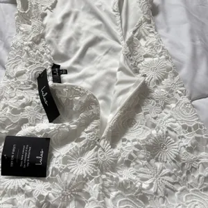 NWT LULU's Mini Dress Womens Small‎ White Floral Bride Bridal Shower Wedding thumbnail 9