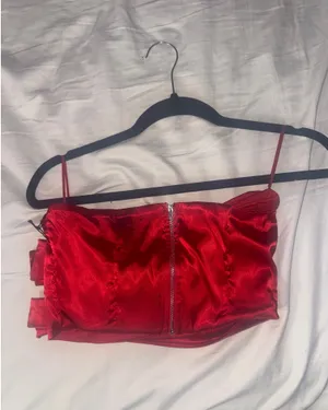 NWT Superdown trixie strapless bustier top jeweled  thumbnail 7
