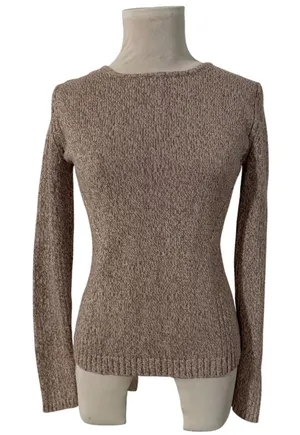 Vintage 90s‎ Guide Series Women Small Tan Speckled Knit Cotton Sweater Classic thumbnail 1