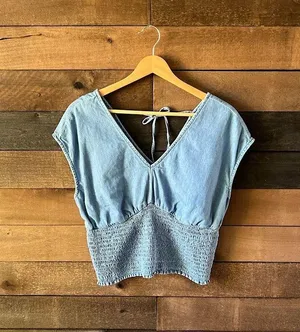 Old-navy Women's Blue Crop-top thumbnail 1