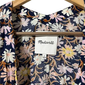 MADEWELL Poolhouse Cotton Floral Robe Jacket Kimono Top thumbnail 4