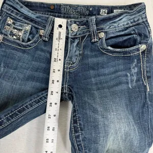 Miss Me Womens JY6191P Cuffed Capri Jeans Dark Wash Sequin Embellished Size‎ 25 thumbnail 6