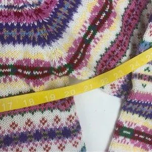 Heirloom collectibles size large fair isle multicolor full zip sweater nordic thumbnail 8