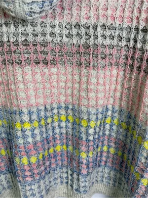 Daily Practice Anthropologie Women M/L Hooded Open Knit Poncho Sweater Oversized thumbnail 9