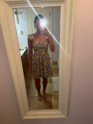 Floral mini dress Blue thumbnail 3