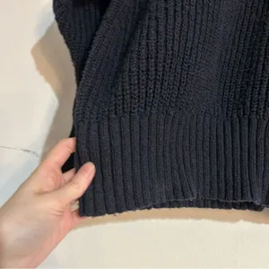 Aerie Offline Chillside Quarter Zip Sweater Cotton Black Large Cozy Loungewear thumbnail 5