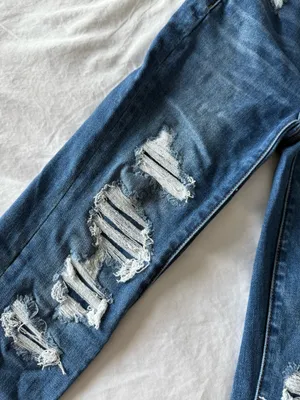 Medium Wash Destroyed Highest-Rise Jegging Crop thumbnail 4