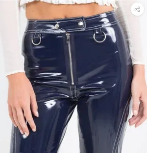 For Love & Lemons Idol Vinyl Blue Pants (XS) thumbnail 2
