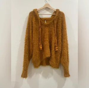 Free People Fuzzy Hoodie Oversized thumbnail 3