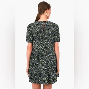 Hyacinth House Quinn Tiered Mini Dress in Black Floral Tuckernuck thumbnail 4