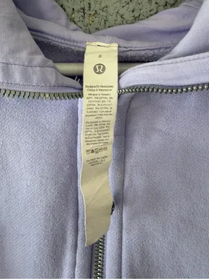 Lululemon Scuba Full-Zip Cropped Hoodie Lilac Smoke Purple Size 8 thumbnail 7