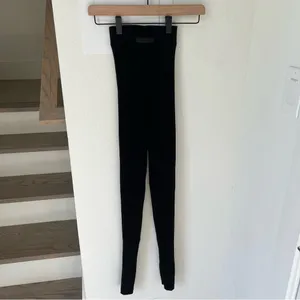 New Fear Of God Essentials Ribbed Legging in Black thumbnail 4