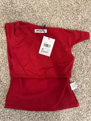 Princess Polly Red Off-Shoulder Top thumbnail 5
