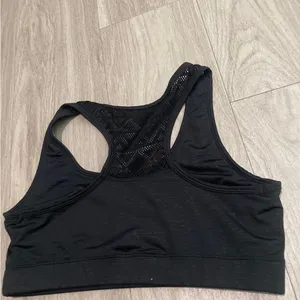 ZYIA Black Racerback Sports Bralette with Mesh Detail thumbnail 3