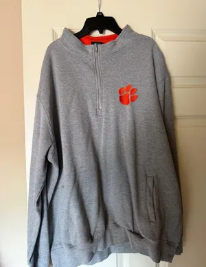 Clemson Quarter Zip Size XL thumbnail 1