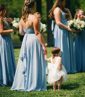Bridesmaid Dress Azazie Dusty Blue thumbnail 3