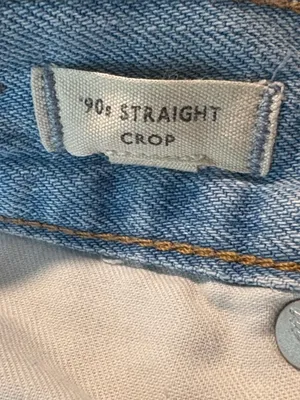 EUC Madewell 90s Straight Crop Distressed Jeans Size 31 thumbnail 3