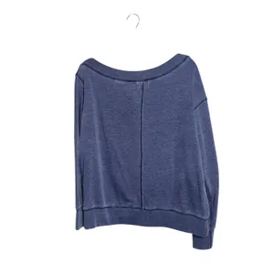 Maurices Off The Shoulder Sweatshirt Washed Navy Blue Fleece Lined thumbnail 5