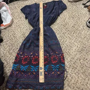 Johnny Was Womens Silk Paisley Print Drawstring Waist Midi Dress Size S thumbnail 8