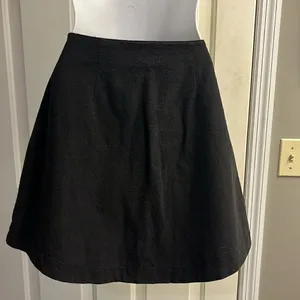 Free People Black Mini Shirt High Low Lace Accent Pockets Cotton Linen- Medium thumbnail 8