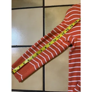 Ralph Lauren Striped Henley Sz M Orange Preppy Retro Cotton Summer 3/4 Sleeve thumbnail 9